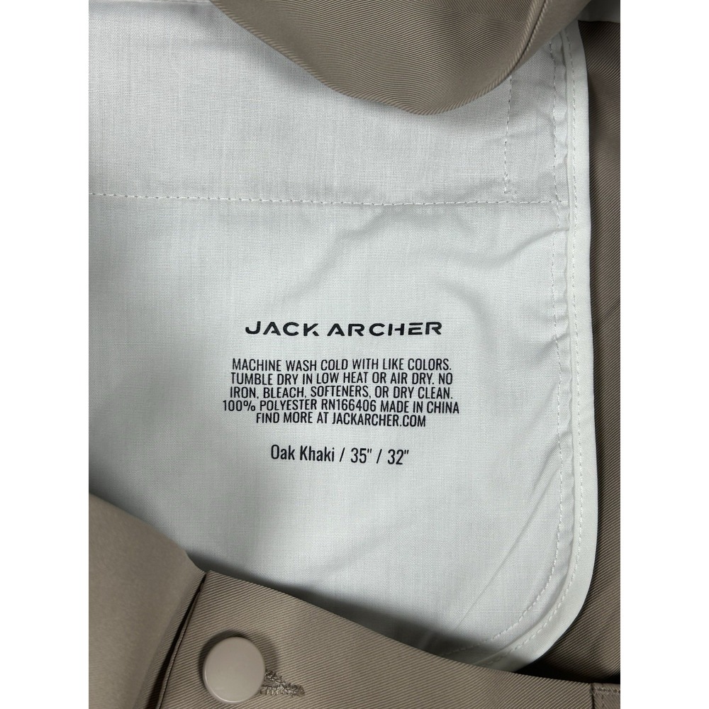Jack Archer Oak Khaki Men's 35/32 Pants Golf Casual Trousers Lightweight - Picture 3 of 4
